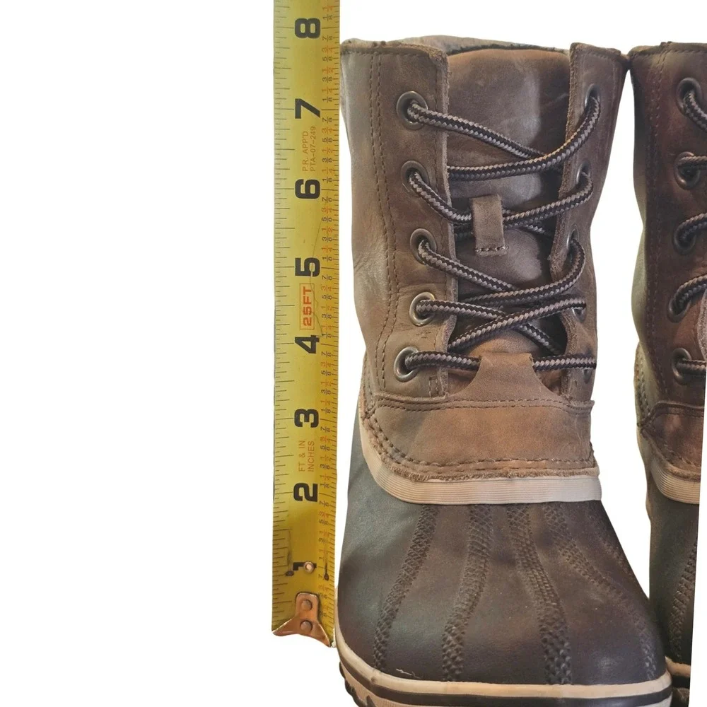 Sorel Waterproof Duck Boots Womens 7.5 Slimpack II Elk Black